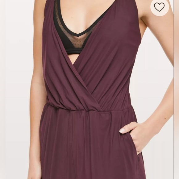 lululemon athletica Pants - Lululemon All For It Jumpsuit Dark Adobe Stretchy Womens Size 2